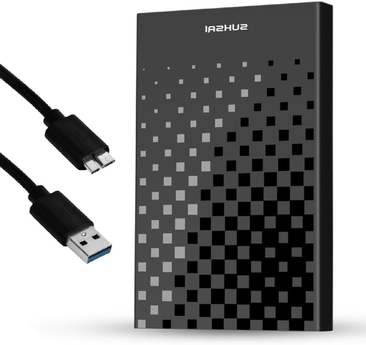 Externe harde schijf - Draagbare opslag - Snelle data back-up - Plug en play - 500 GB - Zwart — afbeelding 1