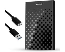 Externe harde schijf - Draagbare opslag - Snelle data back-up - Plug en play - 500 GB - Zwart