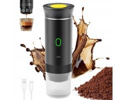 Draagbaar Koffiezetapparaat - Mini Koffiemachine - Capsule Koffiezetter - 15 Bar - 60 Sec Extractie - Warm & Koud Zetten - USB-C Oplaadbaar - Kleine Espressomachine - Voor Thuis & Kantoor & Kamperen & Reis