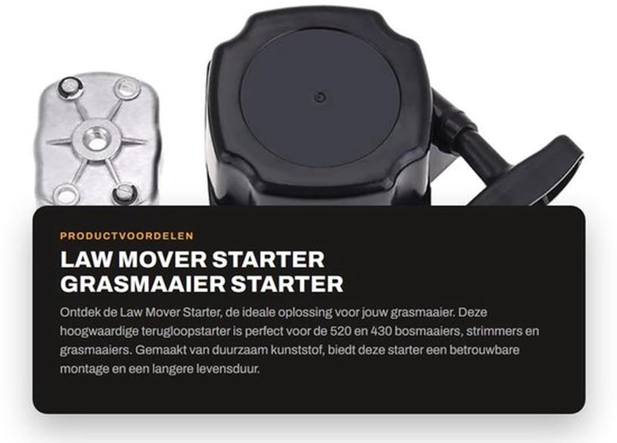 Dailygoods- Terugslagstarter Betrouwbare Start - Grasmaaier - Bosmaaier - Kunststof - 100% Nieuw - Sterk en Duurzaam - Trekstarter — afbeelding 1