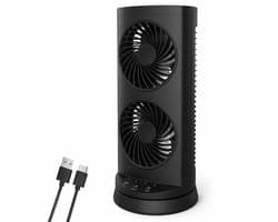 Tafelventilator 30 cm – 110° Oscillatie – 3 Modi – Timer 2/4/8 Uur – Draagbaar – Afstandsbediening – Zwart