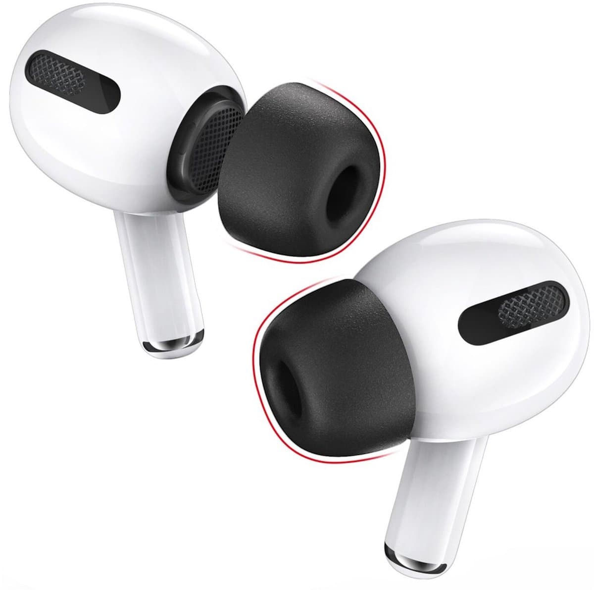 3 Pack Memory Foam Large Dopjes Oordopjes Vervanging Tips Geschikt voor AirPods Pro (1e & 2e Generatie) — afbeelding 1