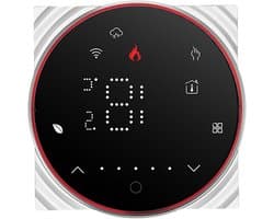 Slimme Thermostaat - Temperatuurregelaar Vloerverwarming - Energie Besparen - Programmeerbaar Schema - 95 Tot 240V - Zwart