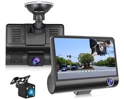 USB Dashcamera - Zwart - 10,2 cm (4 inch) - Drie Camera's met 1080P Resolutie - Voor Auto's