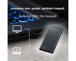 Externe Harde Schijf - Mobiele Opslag - Bestanden Opslaan - Supersnelle USB 3.0 - Tot 2 TB - Zwart