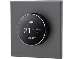 Slimme Thermostaat - App Thermostaat - Energie Besparen - WiFi Bediening - 86x86mm Inbouw - Zwart