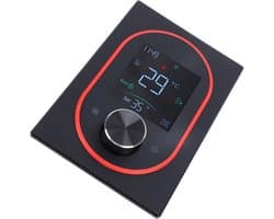 Slimme Thermostaat - Klimaatregelaar Programmeerbaar - Energie Besparen - Kleuren Touchscreen - AC 95-240V - Zwart