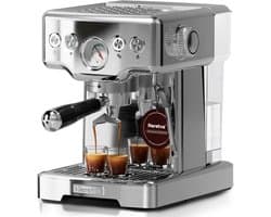 Espressomachine - Koffiezetapparaat - Professionele Koffie - 15 Bar Druk - 1.8 Liter Tank - Zilver