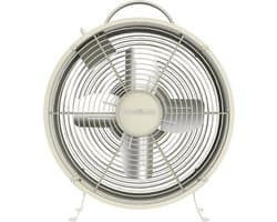 Tafelventilator 20,3 cm Retro met 2 Snelheden – 25W – Stabiele Basis – Beige