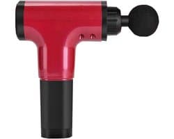 Massagepistool - Spierstimulator - Spierontspanning - Stille technologie - 4 koppen - Rood