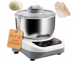 Elektrische deegmixer - Automatische kneedmachine - Thuis bakken - Met fermentatie - 9L capaciteit - Zilver