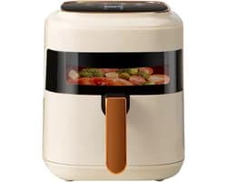 Heteluchtfriteuse - Airfryer Oven - Gezond Koken - Groot Kijkvenster - 6L - Wit
