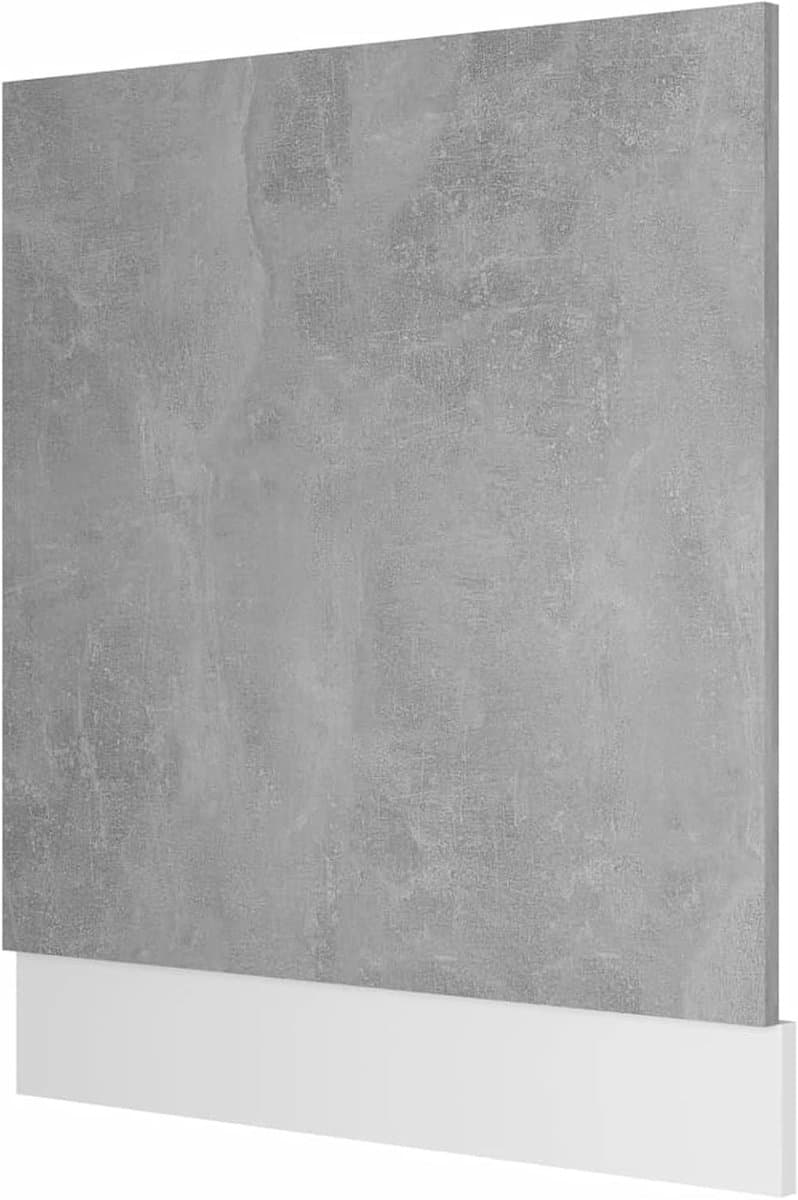 Vaatwasser Frontpaneel - Deur Vaatwasser Keuken - Keuken Integratie - Hout Materiaal - 59.5 x 3 x 67 cm - Betongrijs — afbeelding 1