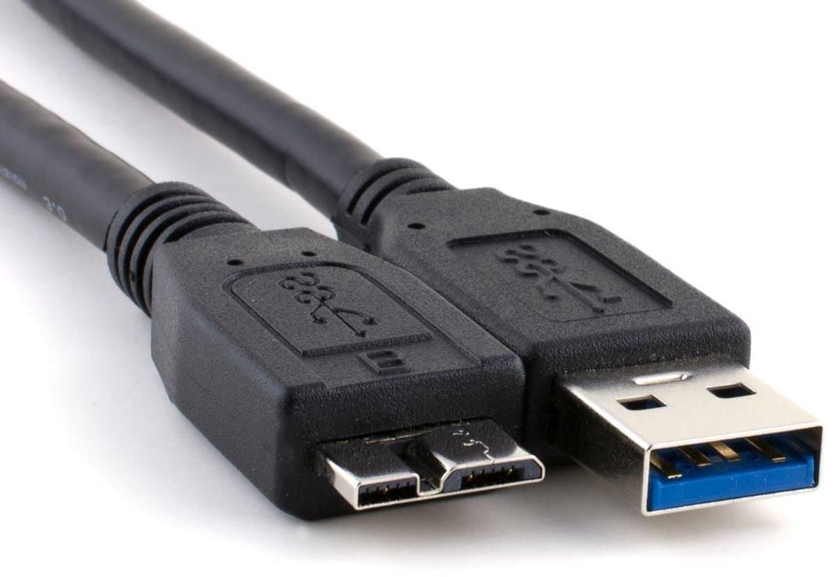 Vervangende USB Kabel - Externe Harde Schijf Kabel - Snelle Data Overdracht - Micro-B Aansluiting - 05 Meter - Zwart — afbeelding 1