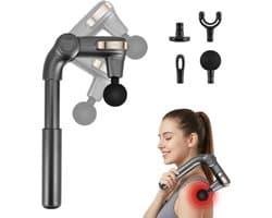Massagepistool - Spierontspanning Apparaat - Herstel na inspanning - Uittrekbare handgreep - 5 snelheden - Zwart