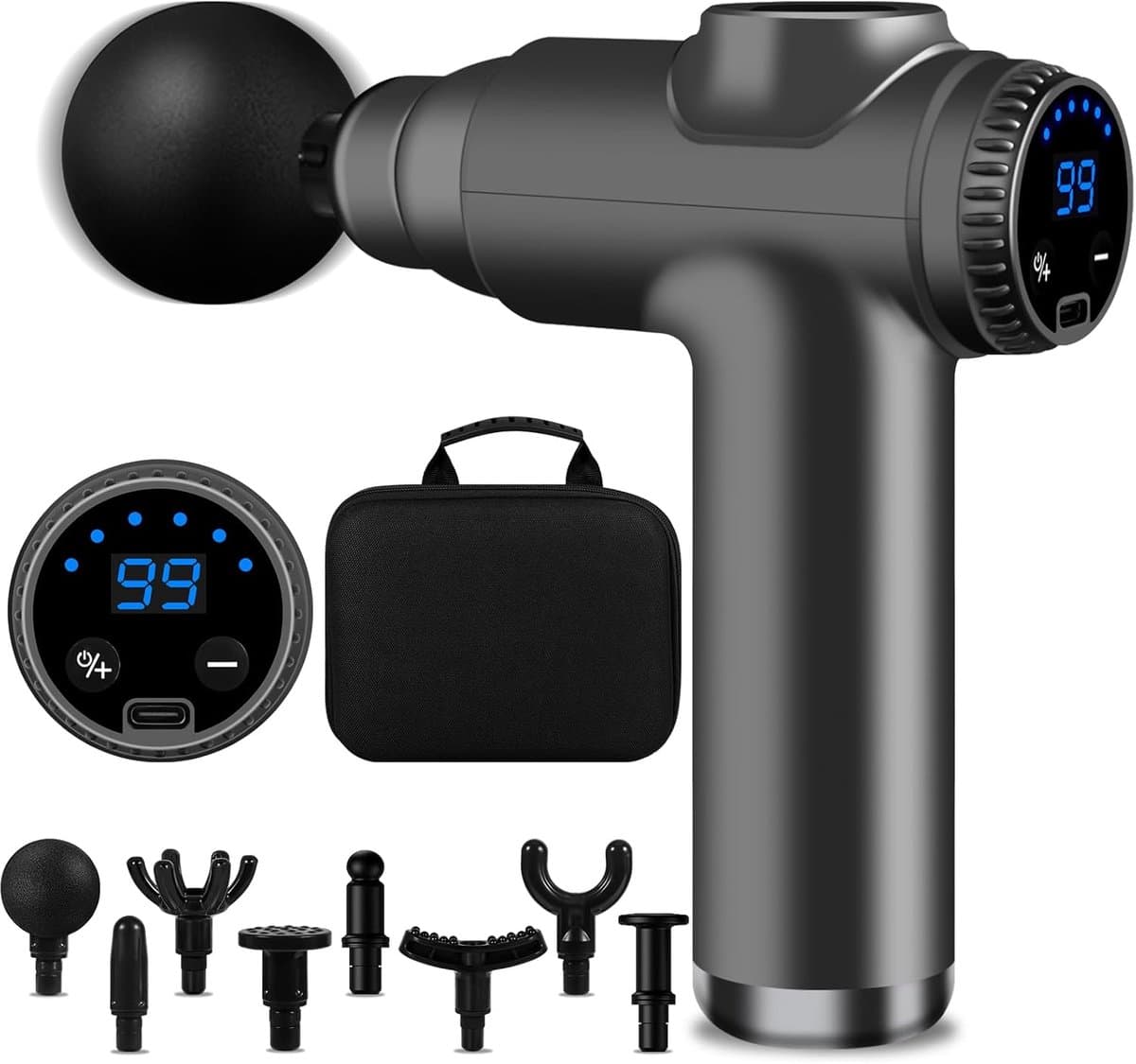 Mini Massage Gun - Spierontspanning Apparaat - Herstel Na Sport - 99 Snelheden - 10 x 5 x 10 cm — afbeelding 1