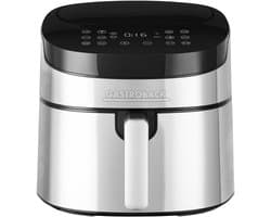Heteluchtfriteuse XXL - Airfryer Pro - Gezond Frituren - 8 Programma's - 65 Liter - Zilver Zwart