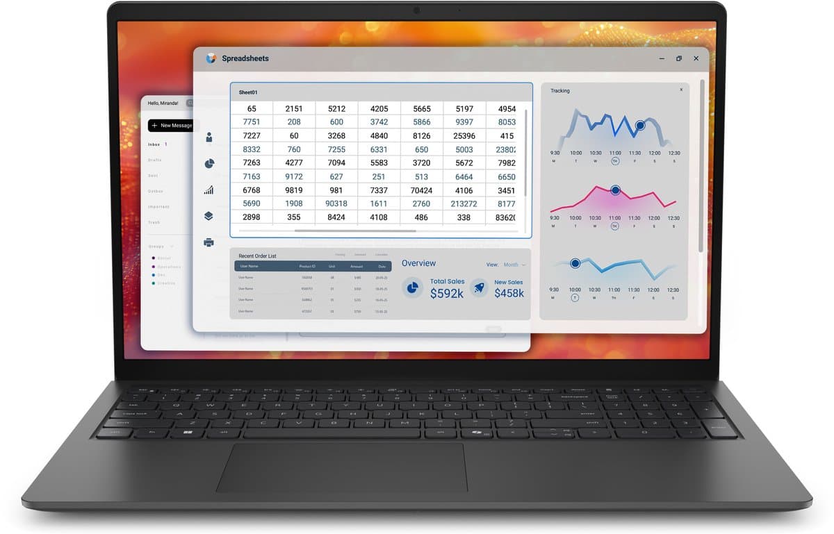 DELL Pro 15 Essential PV15265 AMD Ryzen™ 5 130 Laptop 39,6 cm (15.6) Full HD 16 GB DDR5-SDRAM 512 GB SSD Wi-Fi 6 (802.11ax) Windows 11 Pro US International Zwart — afbeelding 1