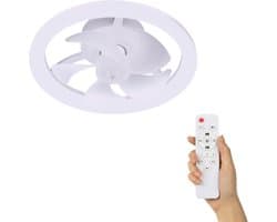 Fantiluxe - Selma - Plafondventilator met verlichting - Wit - Ø40cm - Afstandsbediening - Met lamp - Plafond ventilator - Slaapkamer