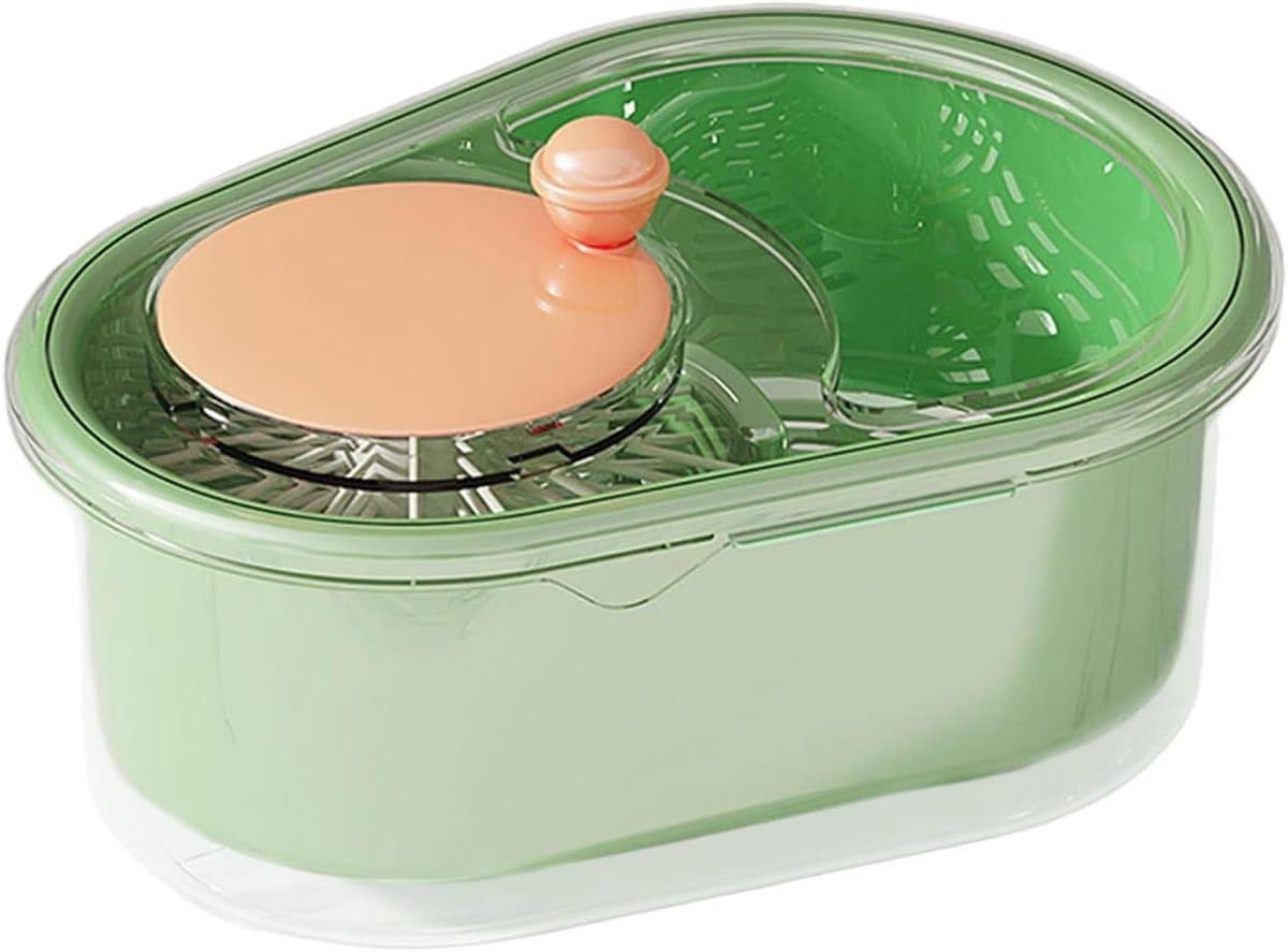 Salade Spinner - Sla Wasmachine - Groenten Wassen - Handslinger Bediening - 347 x 267 x 206 cm - Groen — afbeelding 1
