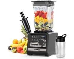 Standmixer Krachtig - Smoothie Maker Blender - Gezonde Dranken Maken - 1800W Spitsnelheid Motor - 2 Liter Kan - Zwart