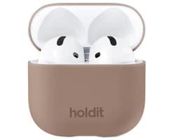 Holdit Silicone Case voor de Apple AirPods 5 / 4 - Mocha Brown