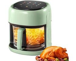 Luchtfriteuse - Heteluchtpan - Gezond Koken - Panoramisch Zicht - 45 Liter - Roestvrij staal