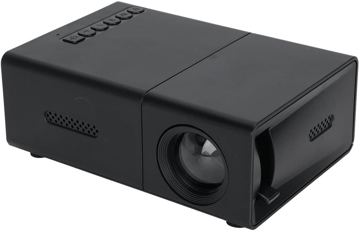 PUSOKEI Mini Projector - 1920x1080p Full HD Draagbare Beamer met 6000 Lumen en Ingebouwde Speaker — afbeelding 1