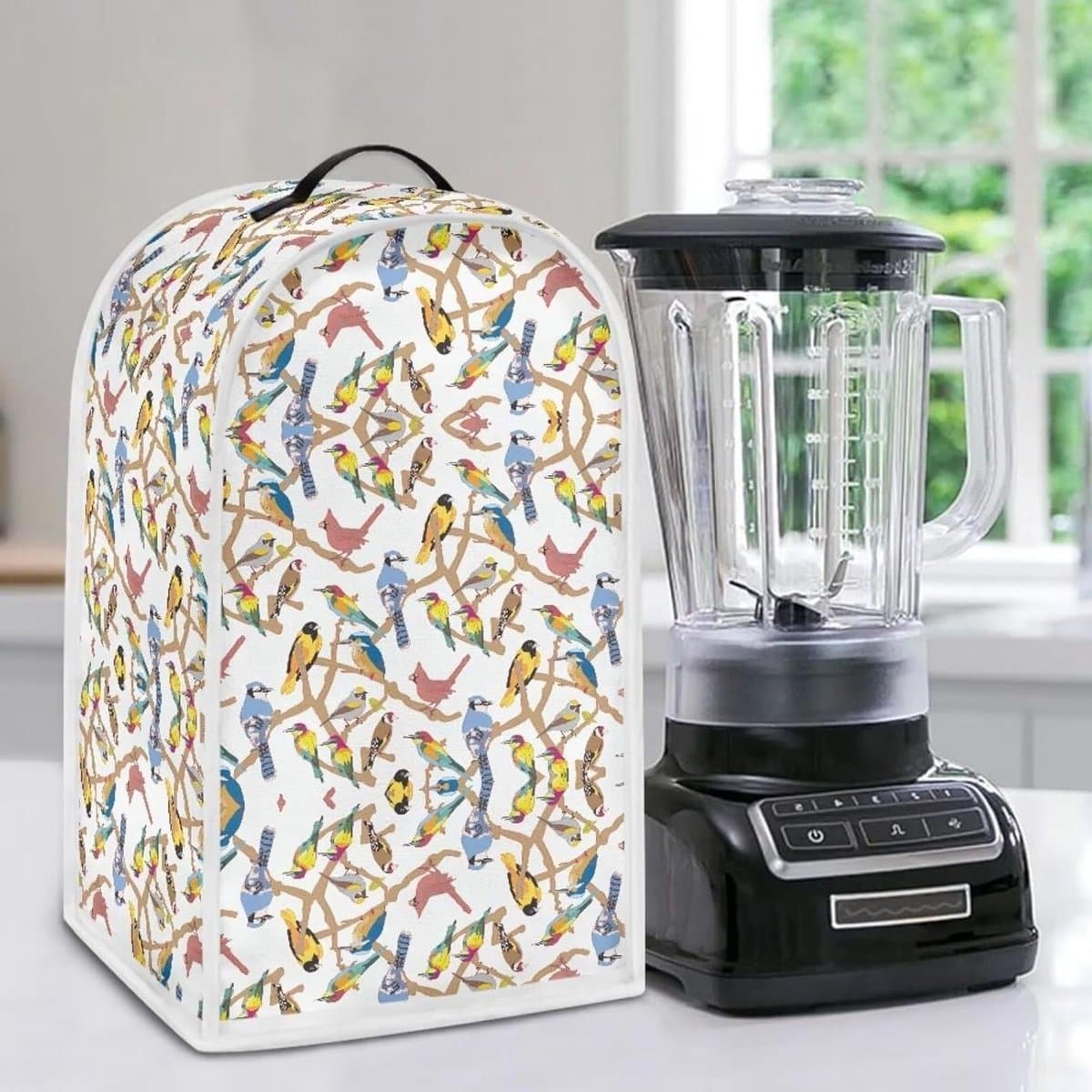 Mixerhoes Keukenmachine - Apparaathoes Beschermhoes - Keuken Beschermen - Waterdicht Stofvrij - 40.5 cm lang - Vogelpatroon — afbeelding 1