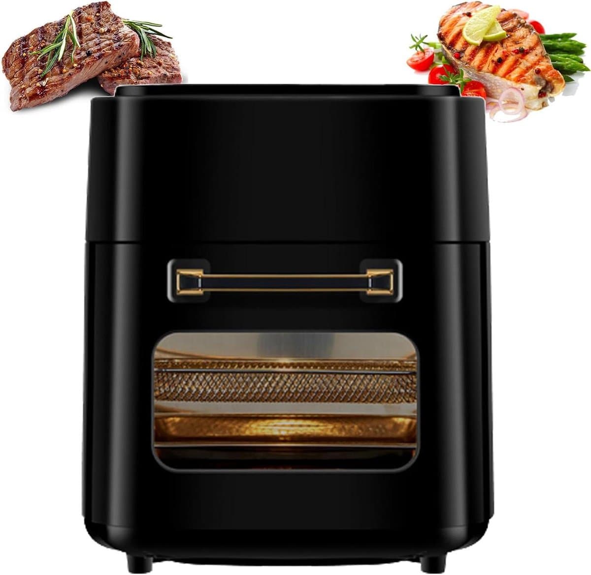 Luchtfriteuse Oven - Mini Elektrische Oven - Snelle Maaltijden Bereiden - Digitaal Touchscreen - 15 Liter Capaciteit - Zwart — afbeelding 1