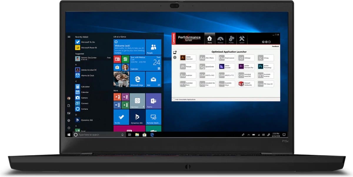 Lenovo ThinkPad P15v Gen 1 | Intel Core i7 | NVIDIA Quadro P620 | (″) | 1000 GB SSD | 32 GB DDR4 | UK | WiFi | Windows 11 Pro — afbeelding 1