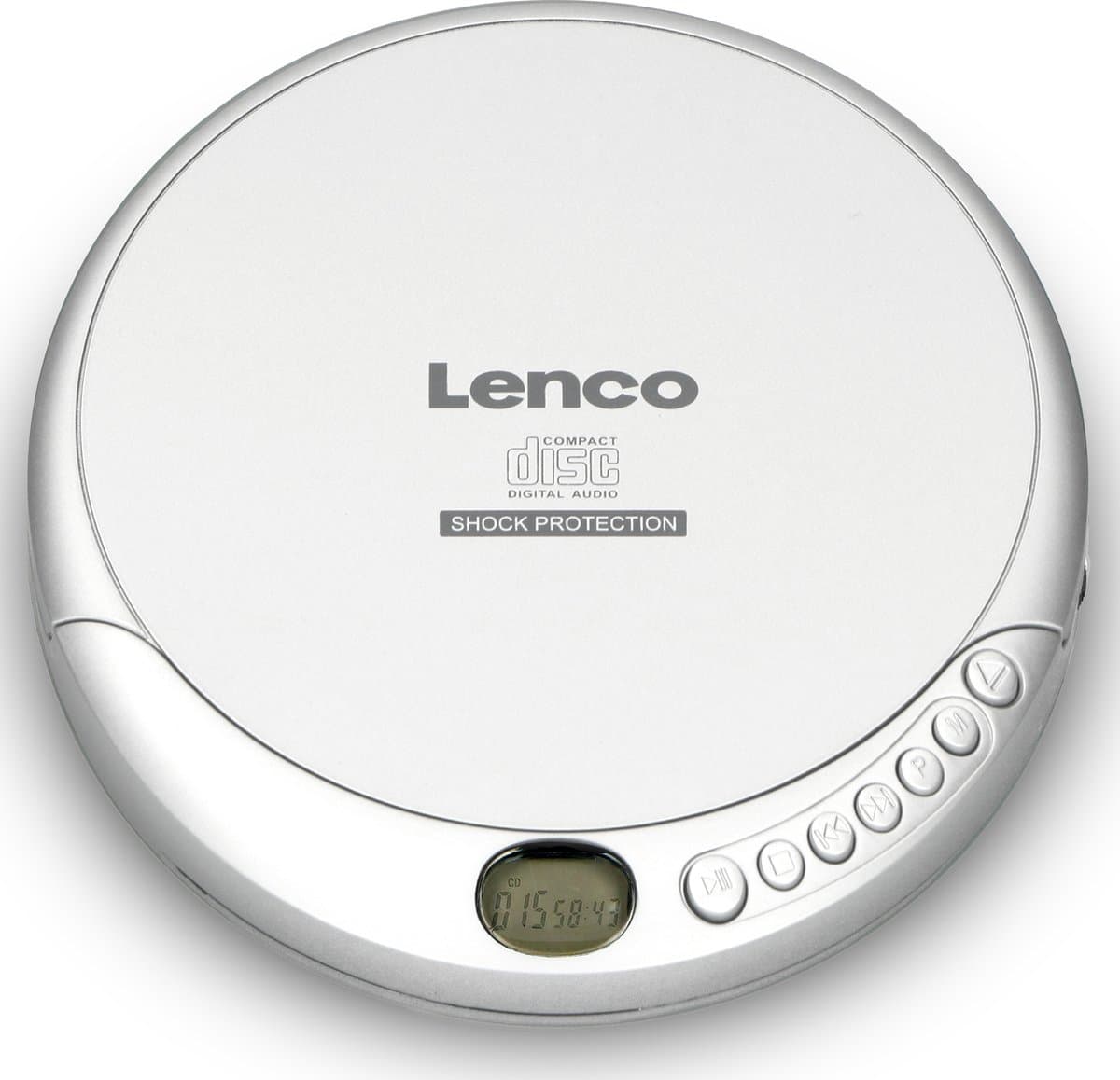 Lenco CD-201SI Discman - Draagbare CD-MP3 Speler met Anti-Shock bescherming - Zilver — afbeelding 1