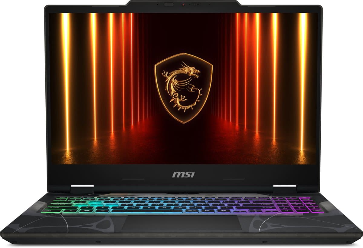 MSI Cyborg 15 B13WFKG-879BE Intel® Core™ i7 i7-13620H Laptop 39,6 cm (15.6") Full HD 16 GB DDR5-SDRAM 512 GB SSD NVIDIA GeForce RTX 5060 Wi-Fi 6E (802.11ax) Windows 11 Home Zwart — afbeelding 1