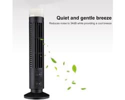 Stille USB Tafelventilator Zonder Bladen - Compacte Torenventilator met Verlichting voor Thuis en Kantoor