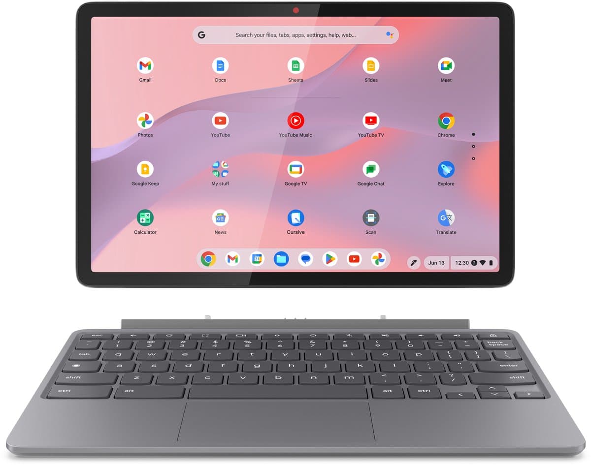 Lenovo Chromebook Duet 11M889 MediaTek Kompanio 838 27,8 cm (10.9") Touchscreen WUXGA 4 GB LPDDR4x-SDRAM 128 GB eMMC Wi-Fi 6 (802.11ax) ChromeOS Grijs Engels — afbeelding 1