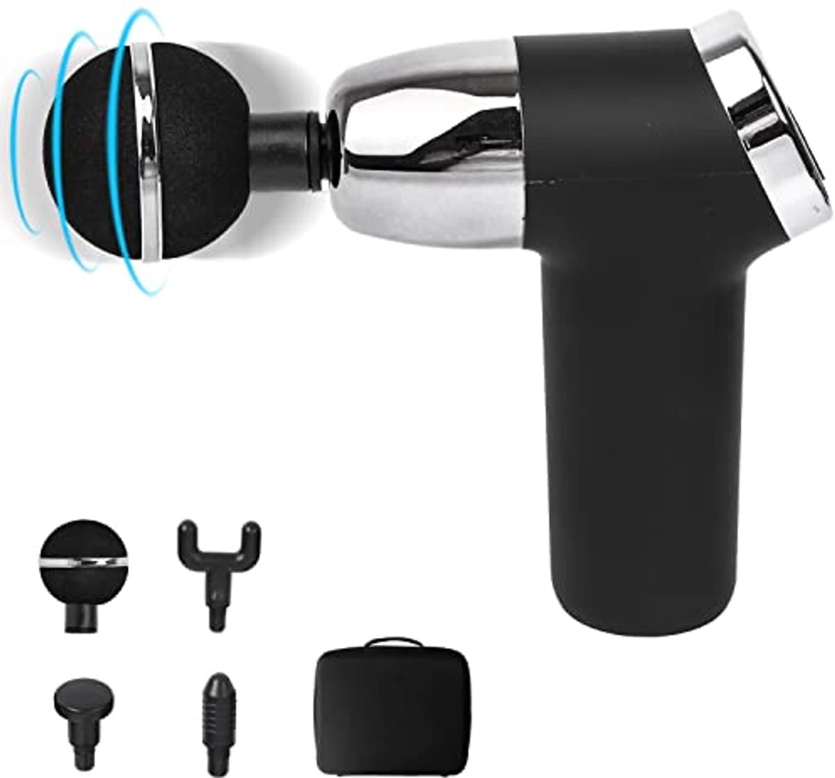 Massagepistool met USB-oplaadfunctie en 4 massagekoppen voor diepe weefselmassage — afbeelding 1