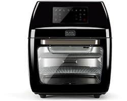 Heteluchtfriteuse en Oven 1700W - 12L - Instelbare Temperatuur 40-200 °C met 8 Vooraf Ingestelde Programma's en Transparante Deur