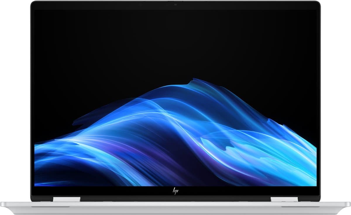 HP OmniBook X Flip Next Gen AI 14-fm0668nd Copilot+ PC Intel Core Ultra 7 256V Hybride (2-in-1) 35,6 cm (14") Touchscreen 2K 16 GB LPDDR5x-SDRAM 512 GB SSD Wi-Fi 7 (802.11be) Windows 11 Home Zilver QWERTY — afbeelding 1