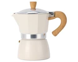 longziming -150 ml Espresso Koffiemaker voor Inductie – Aluminium Mokkakan met Veiligheidsventiel, Espressopot voor 2 Kopjes, Traditionele Percolator voor Aromatische Koffie, Geschikt voor Gas & Elektrisch Fornuis