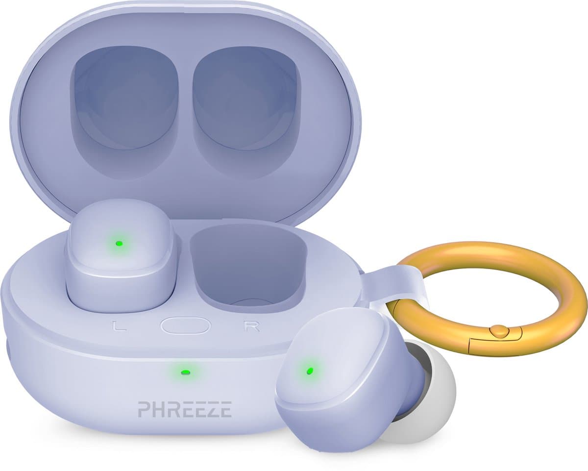 Phreeze Mini Buds 3 - Draadloze Oordopjes - Paars - Geschikt voor Apple & Samsung - Oortjes Draadloos met Bluetooth 5.4 — afbeelding 1