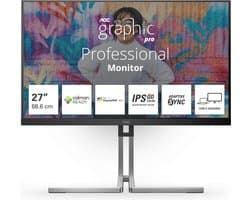 AOC Q27U3CV computer monitor 68,6 cm (27") 2560 x 1440 Pixels Quad HD LCD Zwart