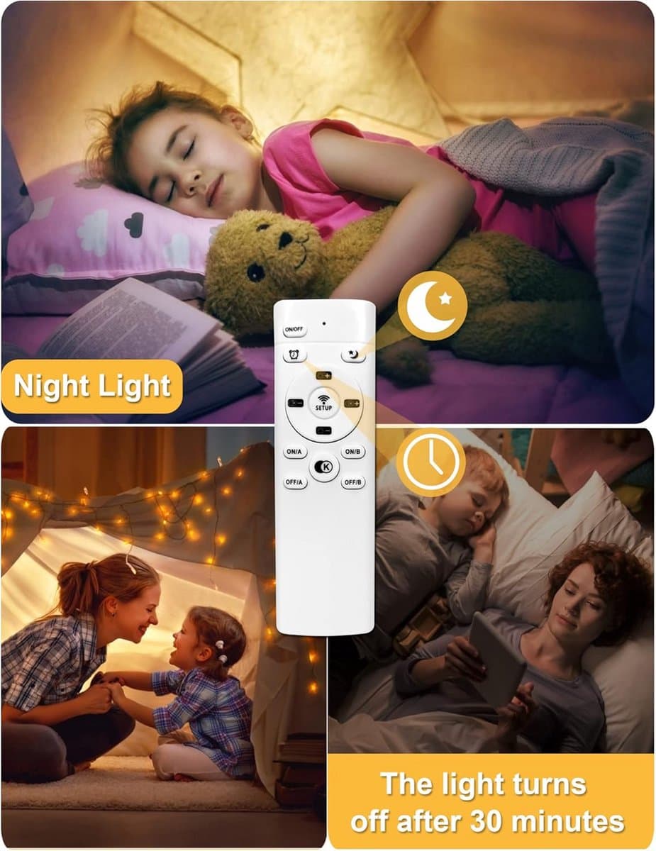 Dimbaar Led Plafondlamp Vliegtuig voor Kinderkamer - 40W, 3000-6000K — afbeelding 1