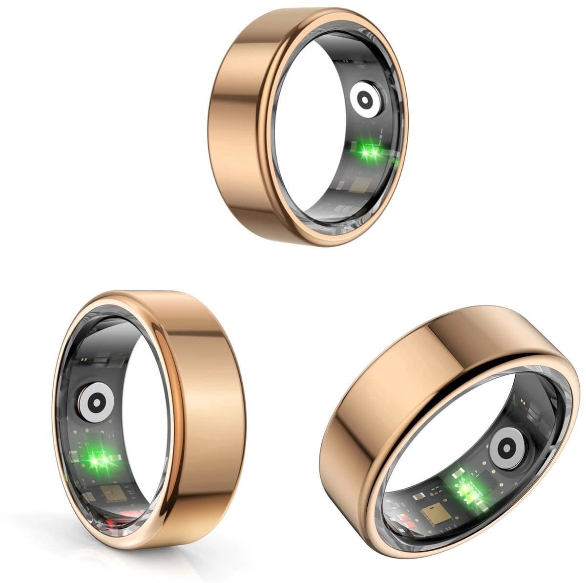 DrPhone RingSense V2 - Smart Ring - Europese ringmaat 65/66 - IP68 Waterdicht - 24-Uur Hartslagmonitoring – Slaapmonitor – Stappenteller – Mobiele App – Rose Goud — afbeelding 1