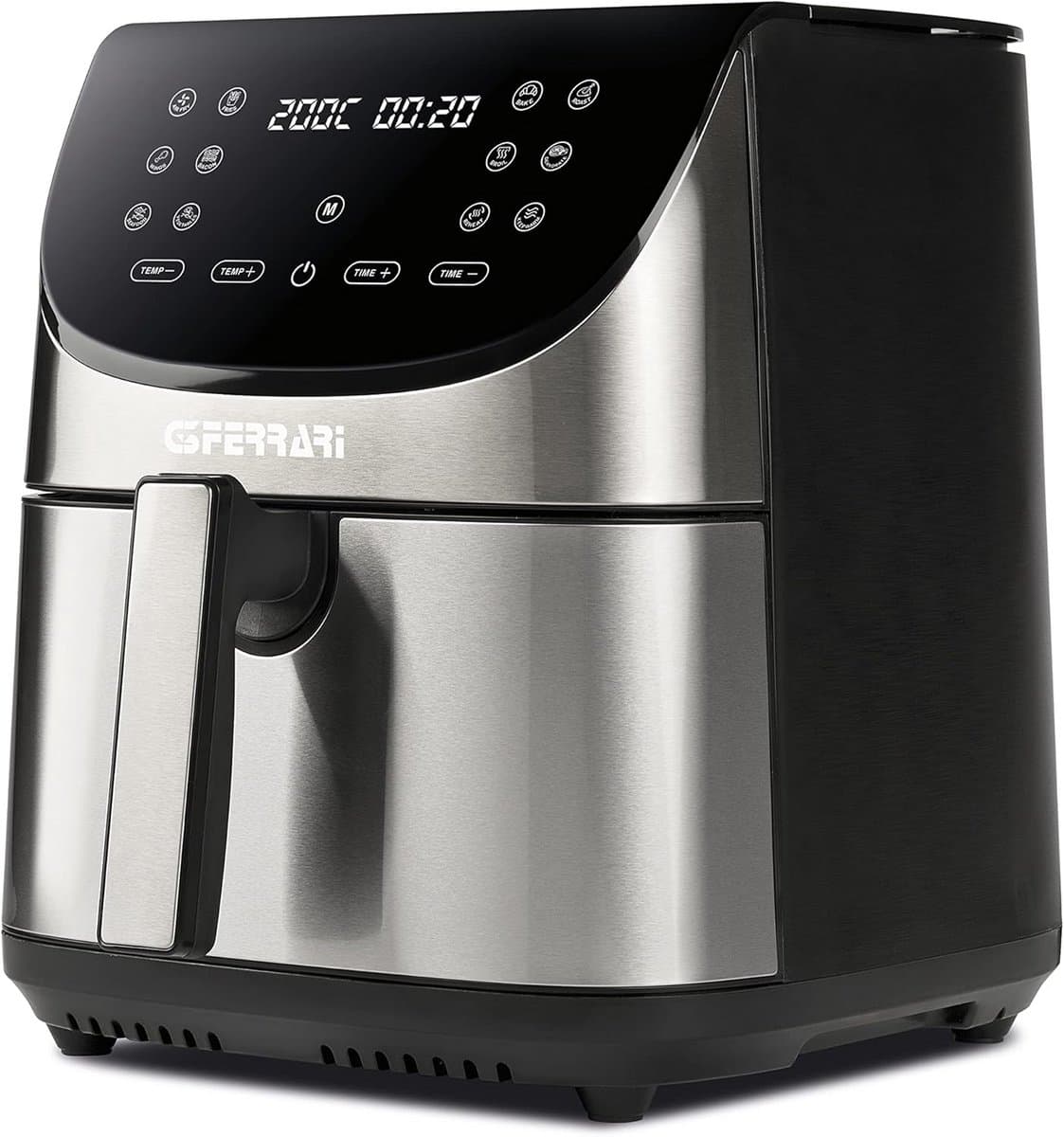 Airfryer XXL - Heteluchtfriteuse Friggitrice - Gezond Koken - Snelle Luchtcirculatie - 8 Liter - Zwart/Staal — afbeelding 1