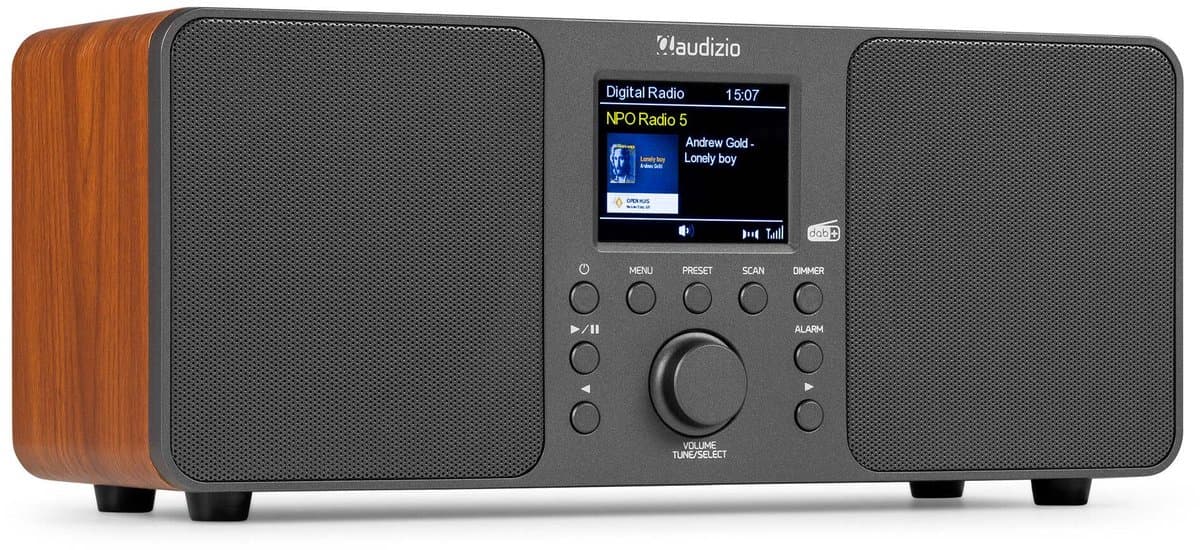 DAB radio met Bluetooth - Audizio Genua - DAB+ radio, FM radio - Auto scan - Donkergrijs — afbeelding 1