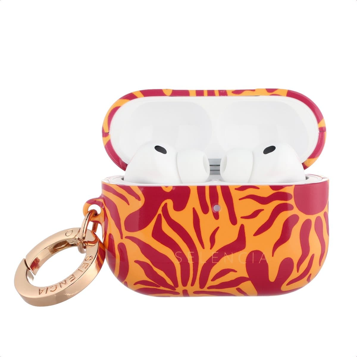 Selencia Case - Hoesje geschikt voor AirPods Pro 3 - Tropical Vibes Apricot — afbeelding 1