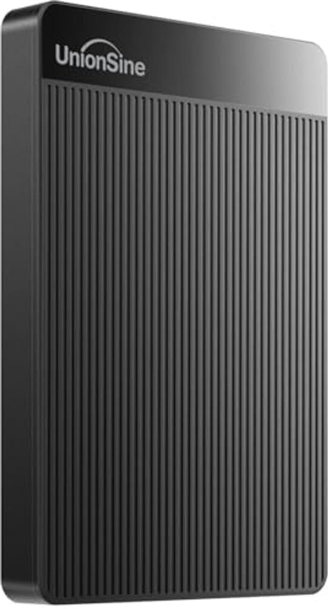 UnionSine Externe Harde Schijf 320GB Ultra Slim Draagbare Harde Schijf USB 3.0 HDD Opslag Compatibel voor PC, Mac, Laptop, Xbox, Xbox One, PS4 (Zwart) HD-006 — afbeelding 1