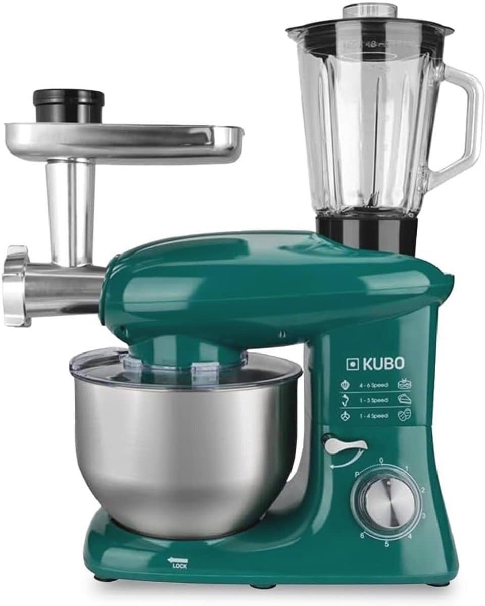 Keukenmachine met 7 accessoires voor veelzijdig koken - Groen - 6 Liter — afbeelding 1