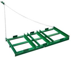 Weide-eg - Getrokken sleepeg - Compatibel met ATV/UTV, tractor en grasmaaier - Afmetingen 122 x 50 x 10 cm - Verstelbare stangen - Ketting 183 cm - Gazon en weide egaliseren