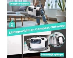 Tapijtreiniger – Vloerreiniger – Bekledingreiniger – Stofzuiger – Bankreiniger – Warm Waterfunctie Tot 60°C – Stoomfunctie Tot 100°C